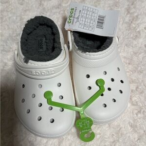 CROCS Kids White Classic lined clog